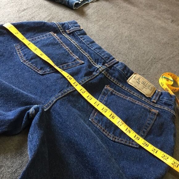 Vintage L A Blues High Waisted Dark Wash Jeans 20 - Picture 9 of 11